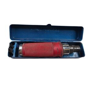 Vintage Kmart Manual Impact Driver Set Red Grip with Blue Metal Case 2 Bits P4